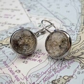 Image of Beach Sand Earrings from the coast of Maine in Silver