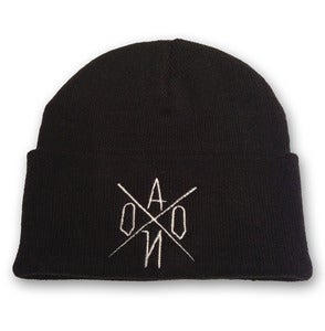 Image of Black Embroidered AONO Logo Beanie