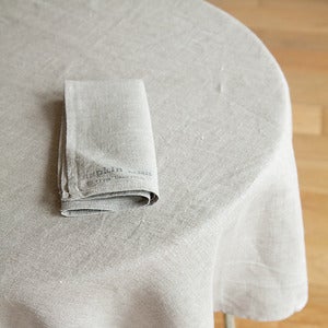 Image of Tablecloth: Natural With Stamp