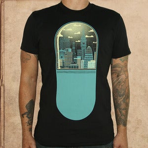 Image of Brave New World - black - discharge inks - unisex - only XS/S left