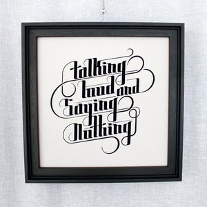 Image of TALKING LOUD AND SAYING NOTHING PRESSING