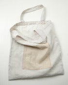 Image of  Stripe natural linen tote bag