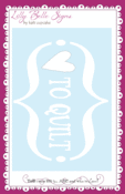 Image of Love To Quilt ~ Car Decal (Winter White)