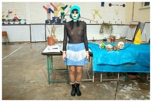Image of DENIM FRINGES SKIRT
