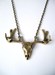 Image of Antique Brass Deer Skull