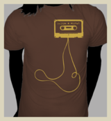 Image of Brown/Gold Cassette Print