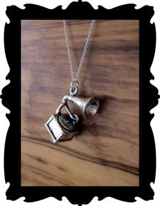Image of Acid Cult Sterling Silver Gramophone Necklace