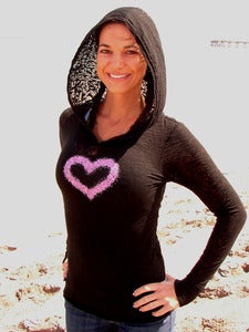 Image of Heart hoodie black