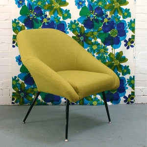 Image of Vintage Occasional Chair in Mossy Green