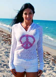 Image of Henna Peace hoodie white