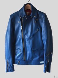 Image of Lewis Leathers - Customized Blue Cyclone Jacket