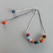 Image of necklace mini felt balls
