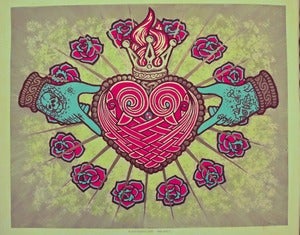 Image of CLADDAGH painting over print