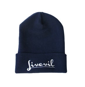 Image of Script Fold Beanie Navy