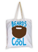 Image of beards are cool- brown hair tote shopping or beach bagFrom hausofgmone