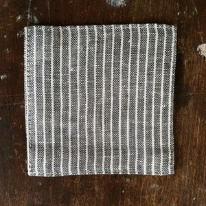 Image of Coasters: Grey Thin White Stripe