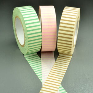 Image of Pastel Horizontal Stripe Washi Tape