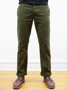 Image of Olive Japanese 12oz Duck Miner Chinos