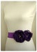 Image of Purple Chiffon Wedding Sash 