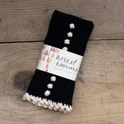 Image of Original Wrist Worms, Merino Wool, Dotty Black
