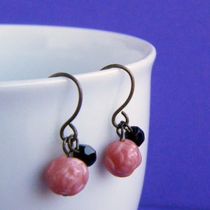 Image of antique rose earrings