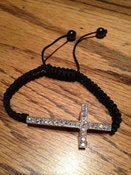 Image of "Future" Black Cross Bracelet