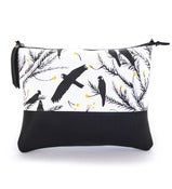 Image of LEATHER CLUTCH (with chain) Black Cockatoo
