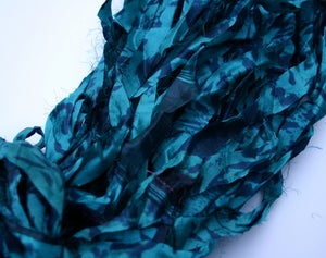 Image of Turquoise: Jersey Girl Reclaimed Silk Ribbon