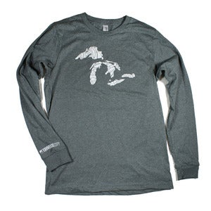 Image of Great Lakes Long Sleeve T-Shirt Heather Gray