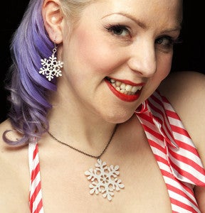 Image of Pearl Snowflake Necklace 