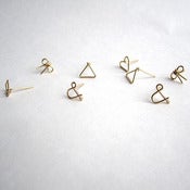 Image of mix and match shape earrings