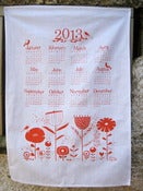 Image of S A L E 2013 Calendar tea towel in orange