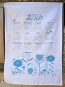 Image of S A L E 2013 Calendar tea towel in Blue