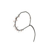 Image of silver cod-branchiostegal hand-beaded silver-chain bracelet (B09sil)
