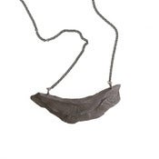 Image of oxidized silver cod-oprecle on 16” silver cable-chain (P51sil16)