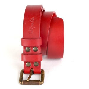 Image of Red Leather Belt