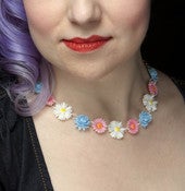 Image of Vintage Flower Daisy Chain Necklace 