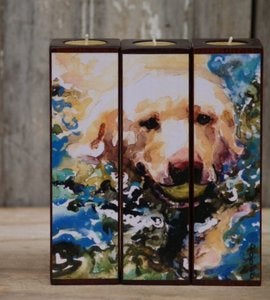 Image of 'Head Above Water' Tealight Triptych