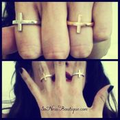 Image of Small cross finger rings 