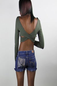 Image of Green Criss Crop Top