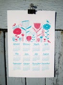 Image of S A L E 2013 Calendar print A4 turquoise and hot pink