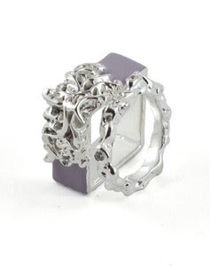 Image of Artifice Ring Set Mauveine/Silver