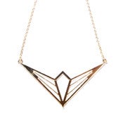 Image of geometric abstraction wings necklace [gold mirror]