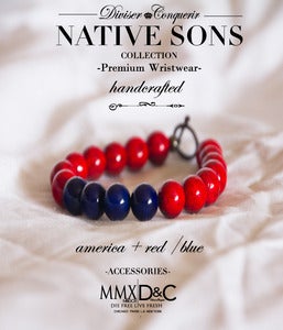Image of MBDCR|Divide & Conquer Premium Wristwear America + Red/Blue