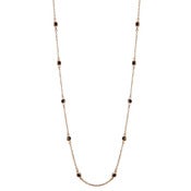 Image of Kara Ackerman <i> Talulah <i/> Rose Gold Faceted Stone Strand Necklace with Black Stones  
