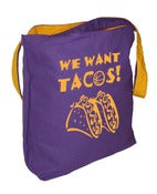Image of Exclusive "We Want Tacos" reversible tote bag