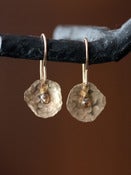 Image of Champagne Diamond Petal Earrings