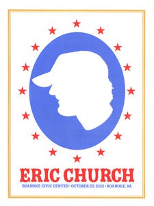 Image of Eric Church Roanoke, VA VIP Poster