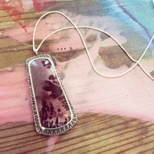 Image of Apache Sage Rhyolite Sterling Silver Necklace/Pendant
