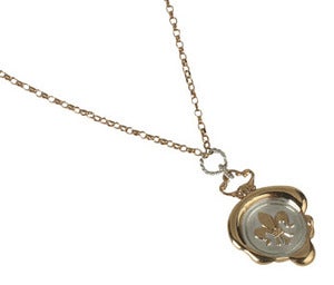 Image of Fleur-de-Lis Wax Seal Necklace